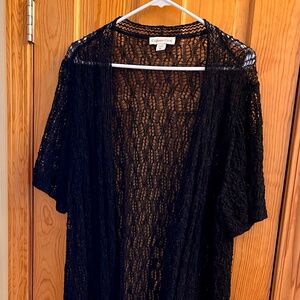 Coldwater Creek Lace Cover Up - Black 2X